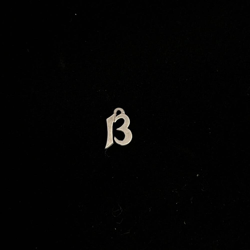Vintage James Avery Sterling Silver Number 13 Thirteen Charm Pendant